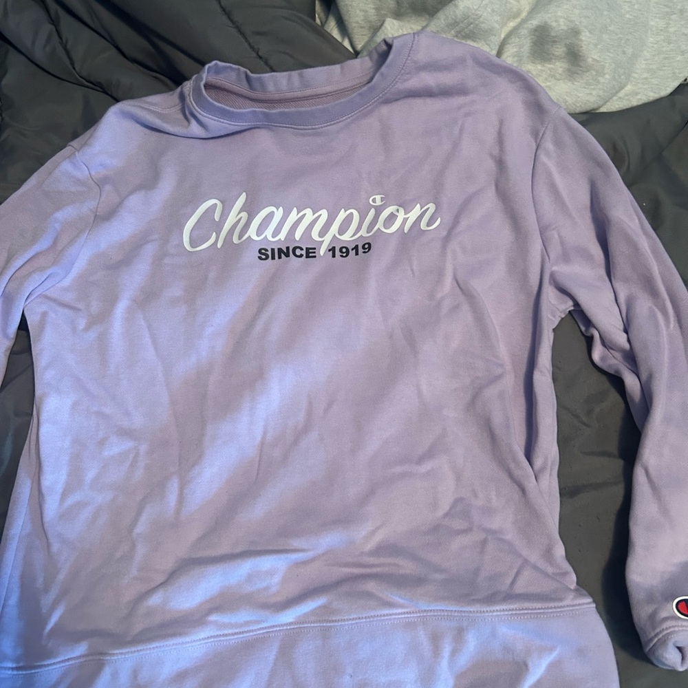 Purple champion crewneck